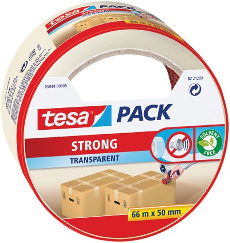 Verpakkingstape tesapack Strong 66mx50mm tr 1 Rol