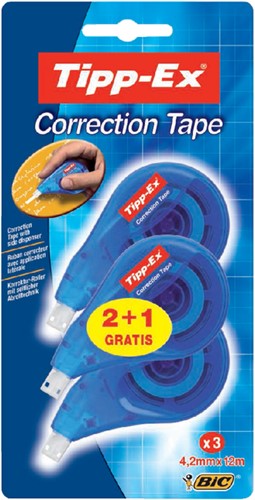 Correctietape Tipp-Ex zijwaarts 4.2mm 3 Stuk