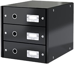 Ladenkast Leitz Click Store WOW 3 laden zwart 1 Stuk
