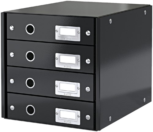 Ladenkast Leitz WOW Click Store 4 laden zwart 1 Stuk