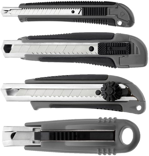 Snijmes Westcott professional 18mm schuif grijs/zw 1 Stuk-1