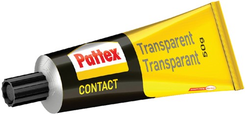 Contactlijm transparant Pattex tube 50gr blister 1 Stuk