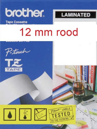Labeltape Brother Ptouch TZe232 12mm wit 1 Stuk-3