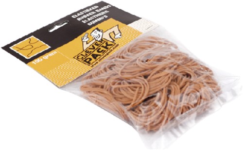 Elastiek CleverPack lang 65mmx1.5mm 250gr bruin 250 Gram