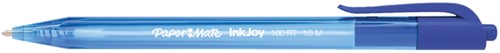 Balpen Papermate Inkjoy 100RT valuepack M blauw 100 Stuk