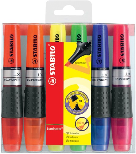 Markeerstift STABILO Luminator XT 71/6 6st assorti 6 Stuk