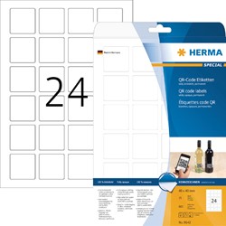 Etiket HERMA 9642 40x40mm QR-code wit 600st 25 Vel