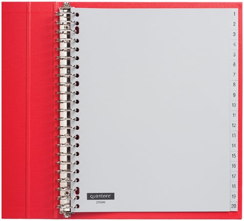 Tabblad Quantore A4 23r pp 1-20 extra breed grijs 1 Set