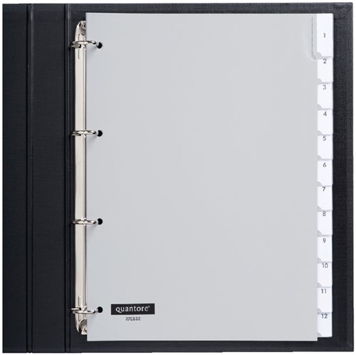 Tabblad Quantore 4rings pp 12delig+venster grijs 1 Set