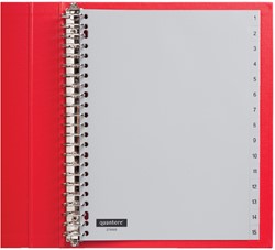 Tabblad Quantore 23rings pp 1-15 grijs 1 Set