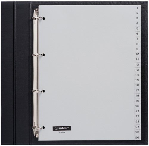 Tabblad Quantore A4 4rings pp 1-52 grijs 1 Set