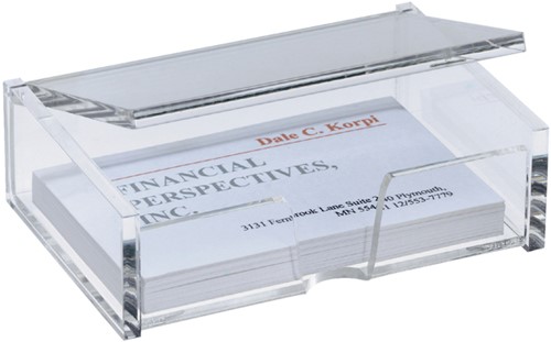Visitekaartbak Sigel 80krt 90x58mm glashelder 1 Stuk