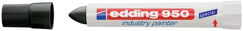 Viltstift edding 950 pasta rond 10mm zwart 1 Stuk