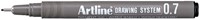 Fineliner Artline technisch 0.7mm zwart 1 Stuk