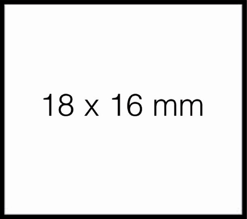 Prijsetiket 18x16mm Sato Duo 16 permanent wit 1500 Stuk