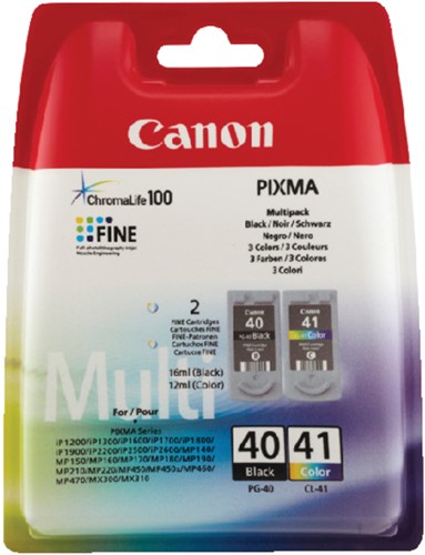 Inktcartridge Canon PG-40 + CL-41 zwart + kleur 2 Stuk