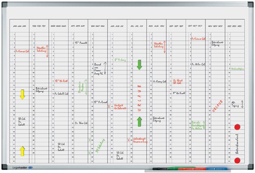 Planner jaar Legamaster prem verticaal 60x90cm 1 Stuk