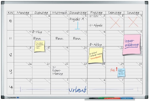 Planbord Legamaster universeel prem 60x90cm 1 Stuk