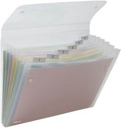 SORTEERMAP REXEL ICE 6TAB TRANSPARANT 1 Stuk