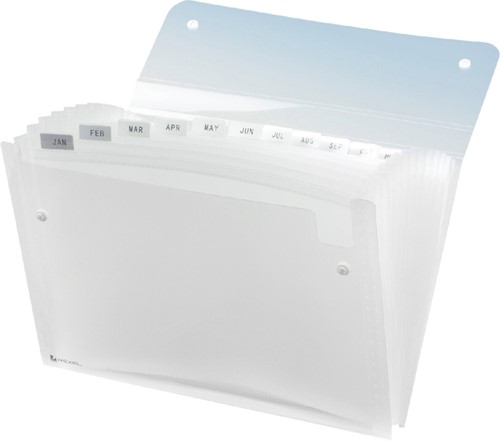 SORTEERMAP REXEL ICE 13TAB TRANSPARANT 1 Stuk