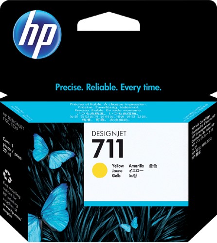 Inktcartridge HP CZ132A 711 geel 1 Stuk