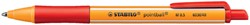 Balpen STABILO pointball 6030/40 M rood 1 Stuk