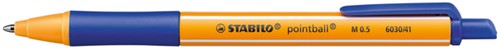 Balpen STABILO pointball 6030/41 M blauw 1 Stuk