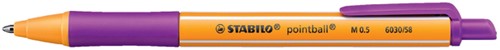 Balpen STABILO pointball 6030/58 M lila 1 Stuk