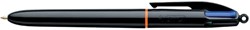 Balpen Bic 4kleuren pro met ring M zwart 1 Stuk