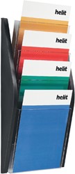 Folderhouder Helit wand 4x A4 zwart 1 Stuk