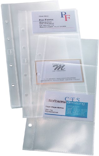 Visitekaarthoes Sigel 80 krt 90x58mm transparant 10 Stuk