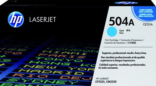 Tonercartridge HP CE251A 504A blauw 1 Stuk