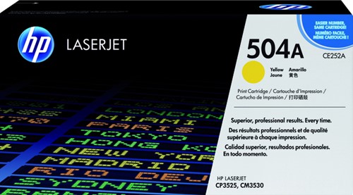 Tonercartridge HP CE252A 504A geel 1 Stuk