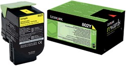 Tonercartridge Lexmark 80C20Y0 prebate geel 1 Stuk