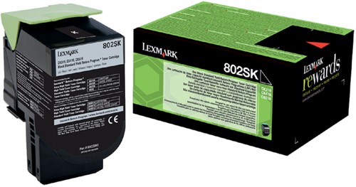 Tonercartridge Lexmark 80C2SK0 prebate zwart 1 Stuk