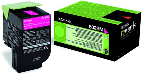 Tonercartridge Lexmark 80C2SM0 prebate rood 1 Stuk