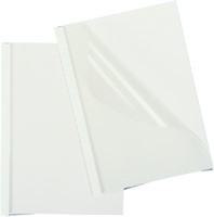 Thermische omslag GBC A4 3mm transparant/wit 100 Stuk-2