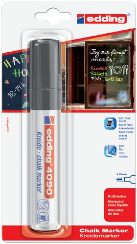 Krijtstift edding 4090 window blok 4-15mm zwart 1 Stuk