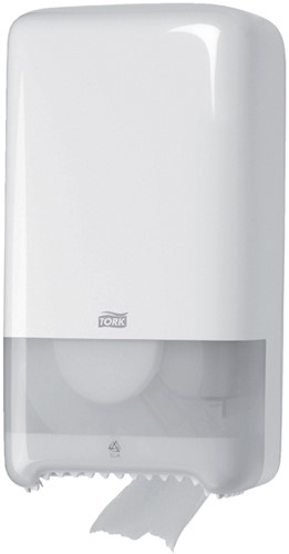Toiletpapierdispenser Tork T6 medium duo wit 1 Stuk