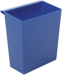 Inzetbak voor vierkante tapse papierbak blauw 1 Stuk