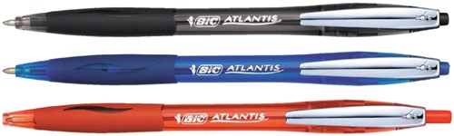 Balpen Bic Atlantis soft clic M zwart 1 Stuk-2