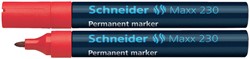 Permanent marker Schneider Maxx 230  1-3mm rood 1 Stuk
