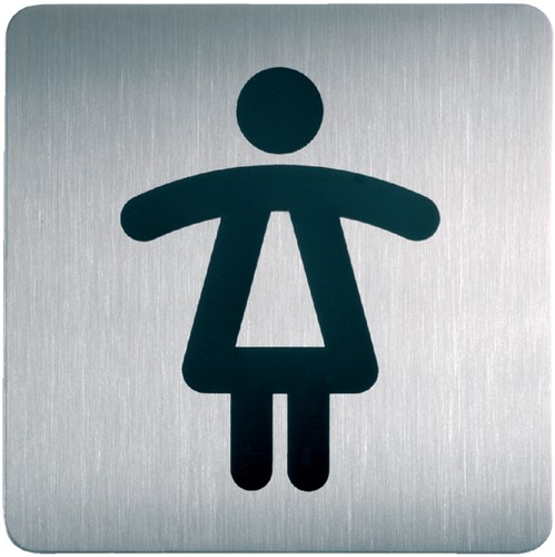 Infobord pictogram Durable vierkant wc dames 150mm 1 Stuk