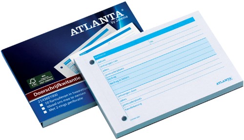 Kwitantieboekje Djois Atl A6 doorschrijf 50x2vel 1 Stuk