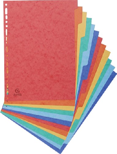 Tabbladen Exacompta 225x297mm 11gaats 12del glans 1 Set