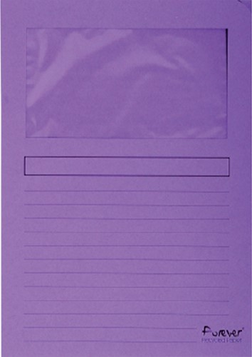 Venstermap Exacompta Forever L-mod 120gr paars 100 Stuk