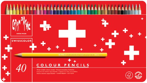 Kleurpotl Caran d Ache swisscolor aquarel 40st ass 40 Stuk