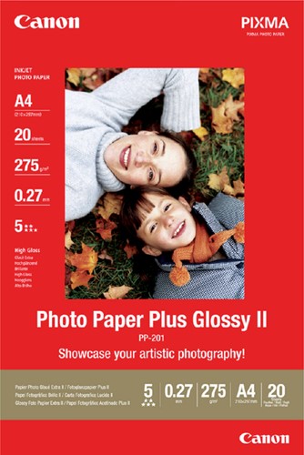 Fotopapier Canon PP-201 A4 275gr glans 20 Vel