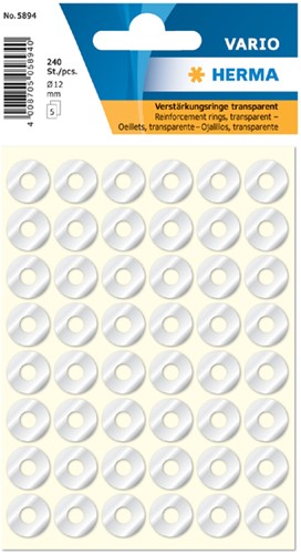 Versterkingsringen HERMA 5894 12mm 240st 5 Vel