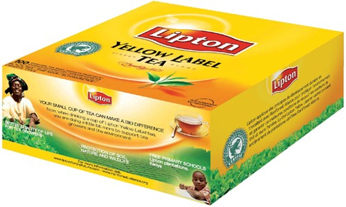 Thee Lipton yellow label met envelop 100x1.5gr 100 Stuk